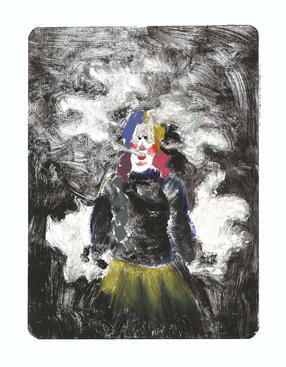 “Volátil” Monotipia. 21 x 29,7 cm